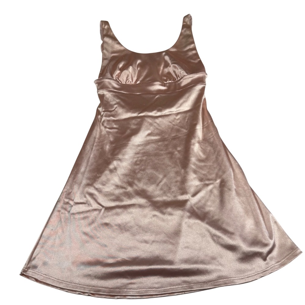Lucy in the Sky Pink Satin Skater Slip‎ Mini Dress Women's Size M